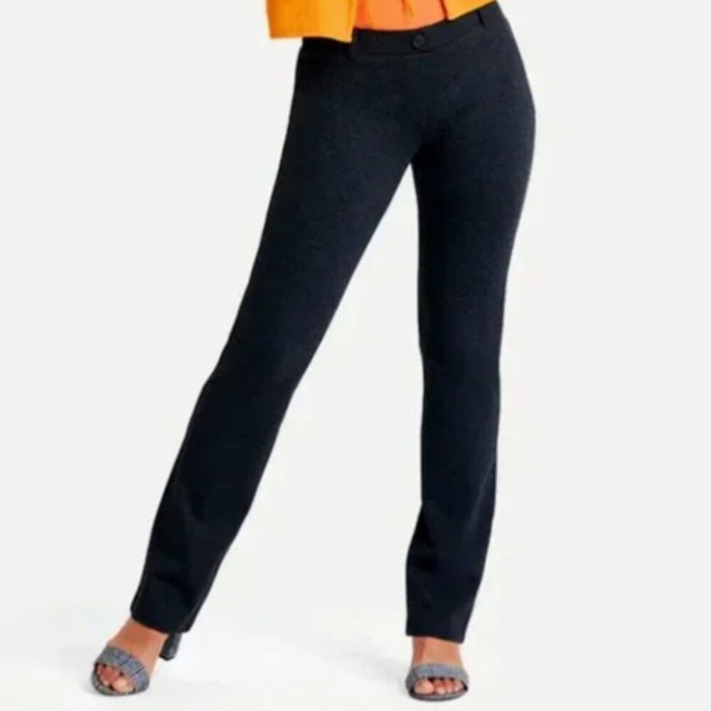 Betabrand Pants Black Dress Yoga Pants Straight Leg XLP (14/16) EUC